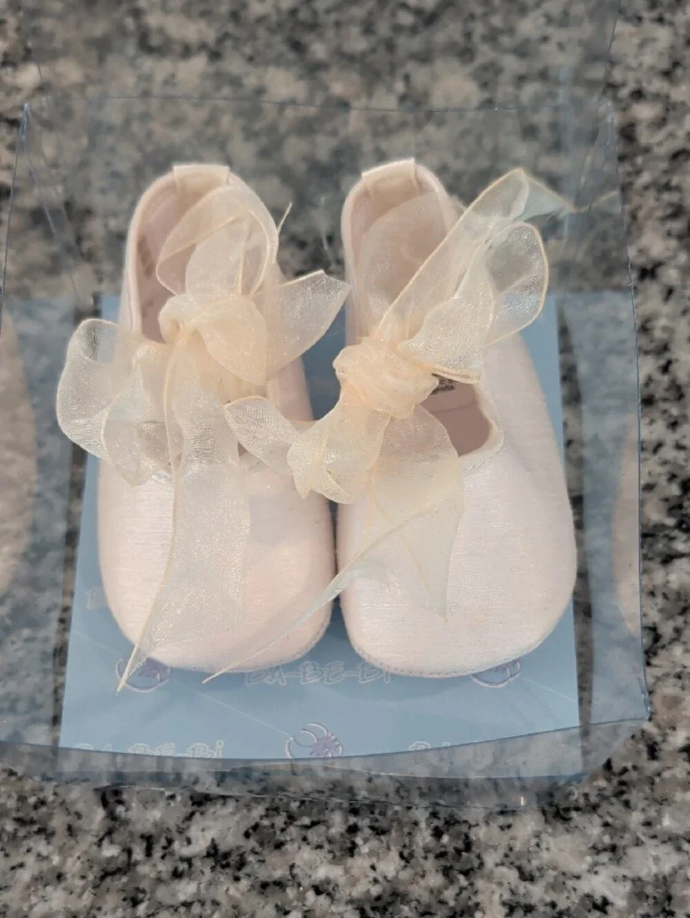 Cream Baby Walker Shoes with Sheer Bow